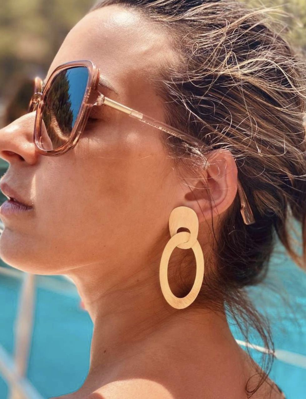 CL earring asymmetrical oval m-b - lott