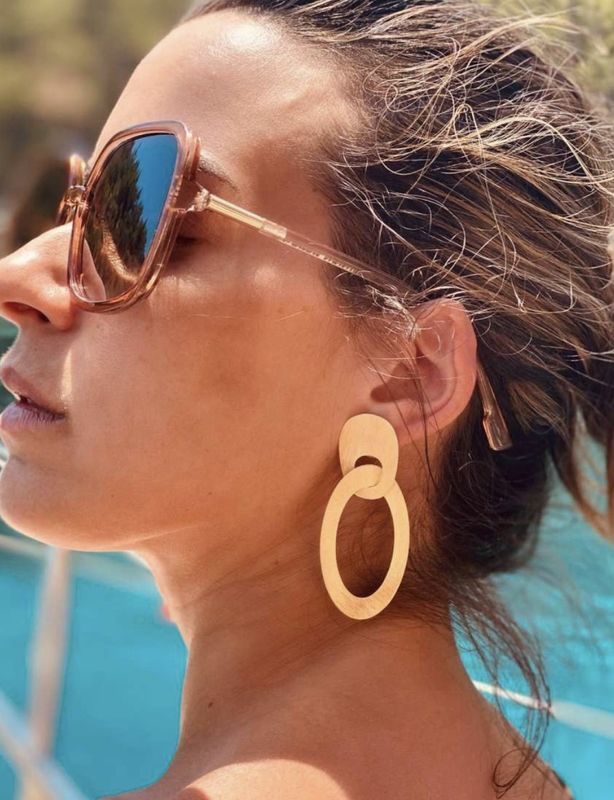 CL earring asymmetrical oval m-b - lott