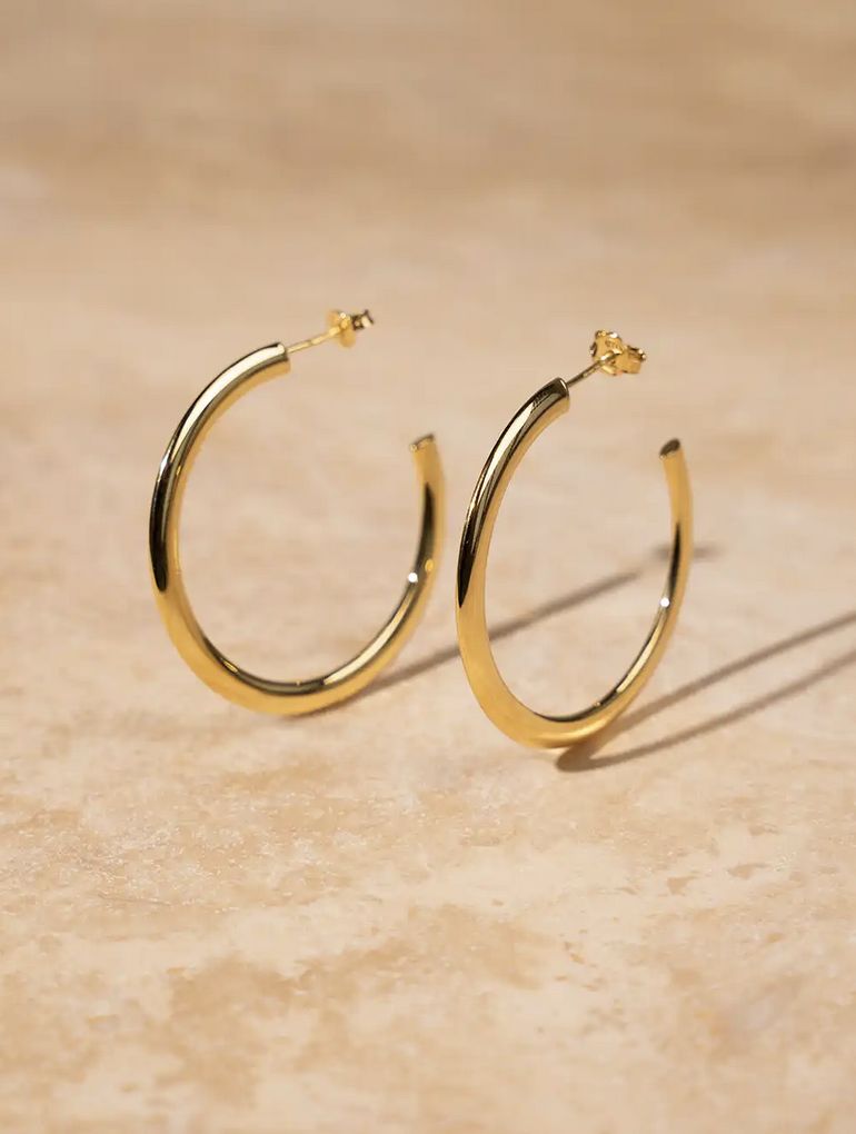 Classic oorbellen creool rond S - lott