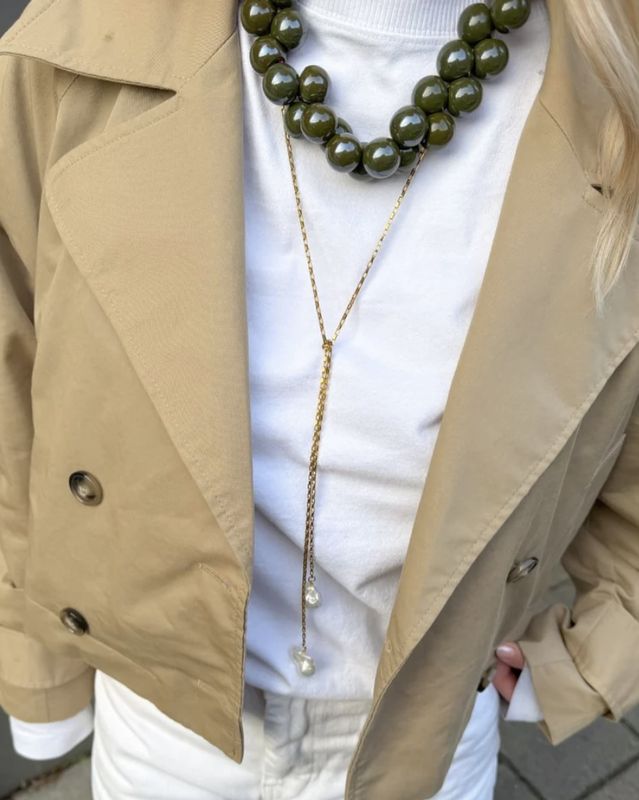 Twin pearl necklace - le veer