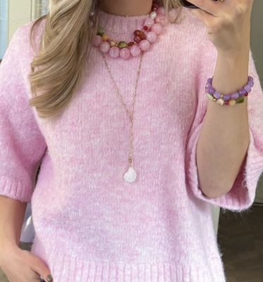 nova ketting pink - le veer