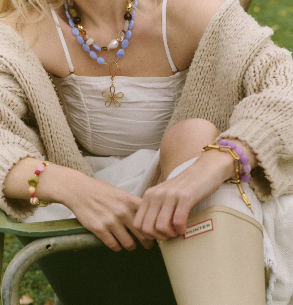 Lilac stone armband - le veer