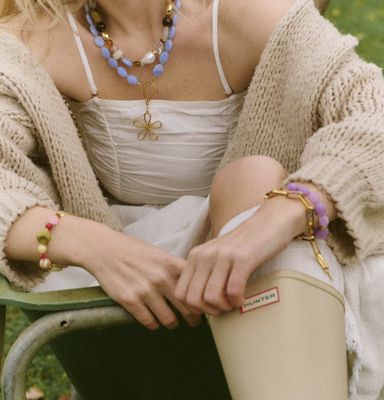 Lilac stone armband - le veer