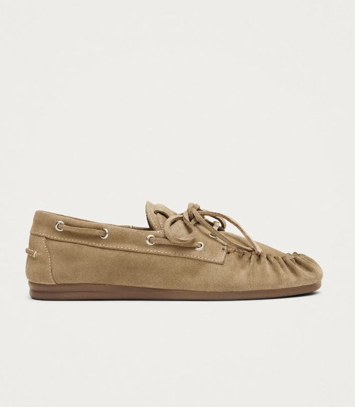 Rowan suede leather loafers- beige  - Alohas