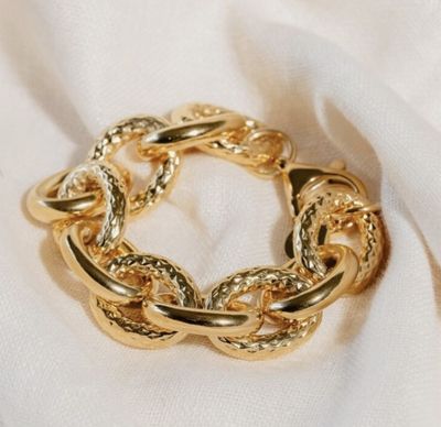 Amalia chain gold statement bracelet - souvenirs de pomme
