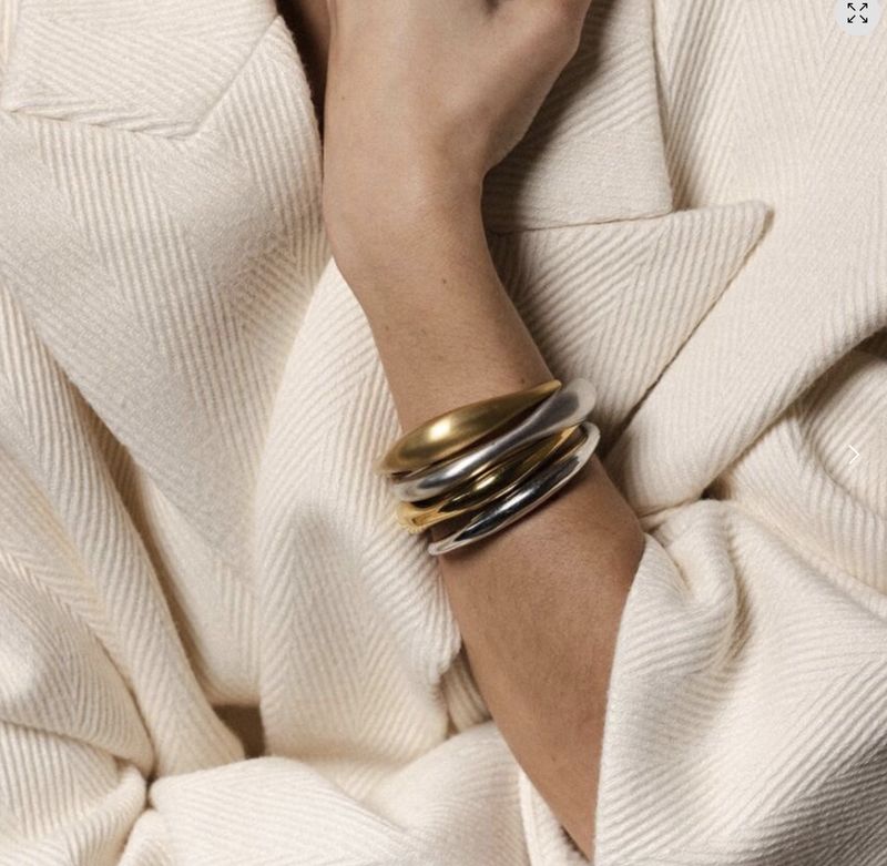 Vivé shining silver cuff - souvenirs de pomme
