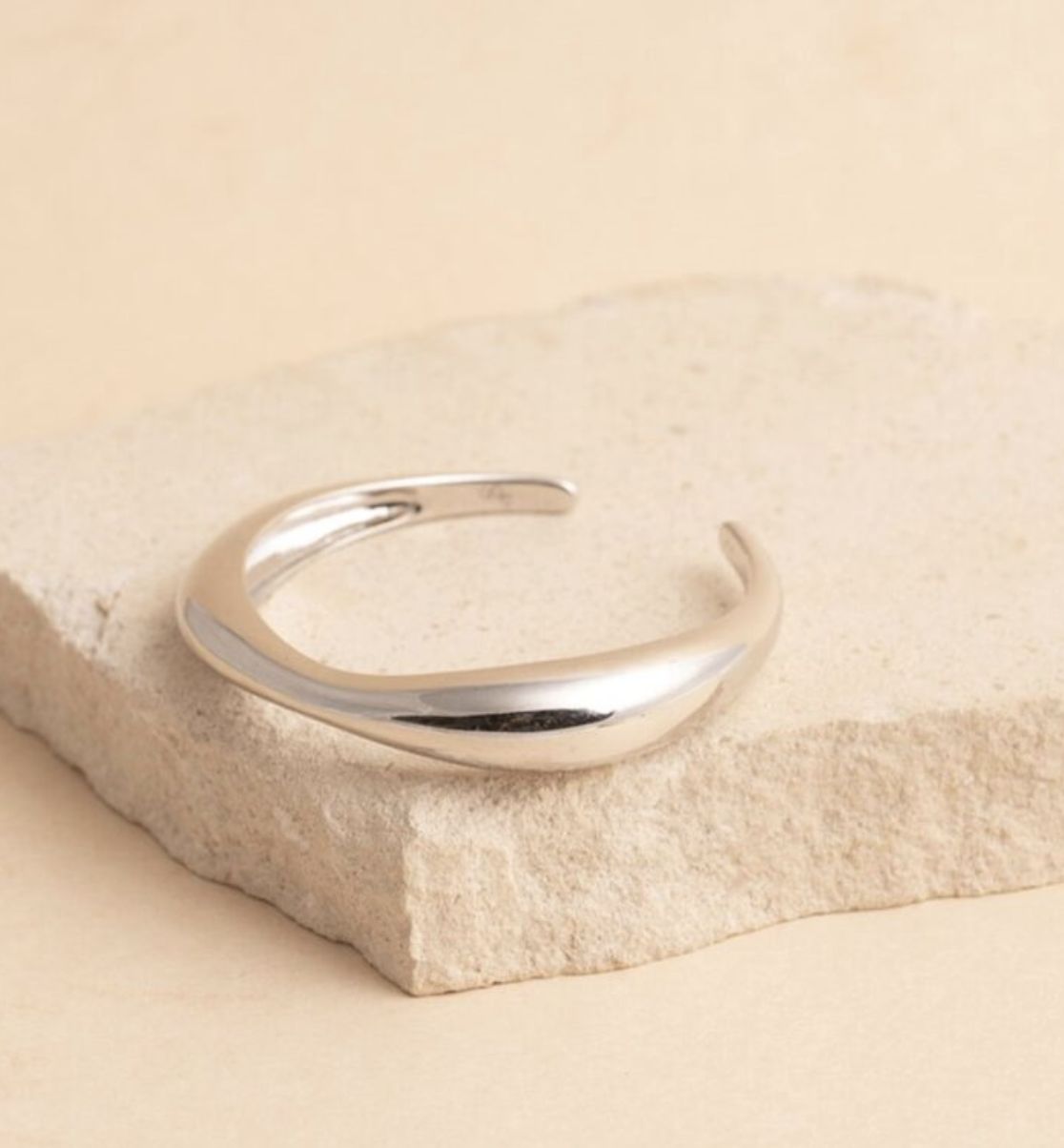 Vivé shining silver cuff - souvenirs de pomme