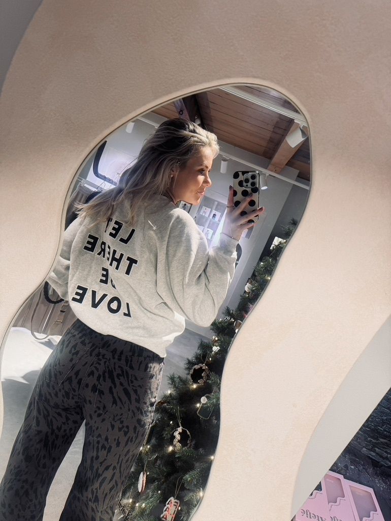 graphic sweater light grey melange (black) - catwalk junkie