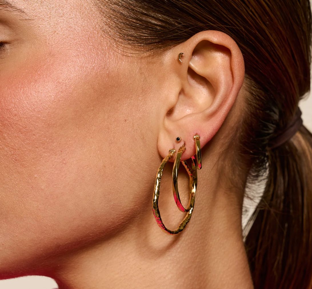 Large organic hoop earrings - Anna+Nina