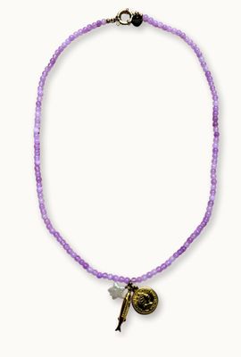 Lila Bedel Trio Ketting - bonnie studios