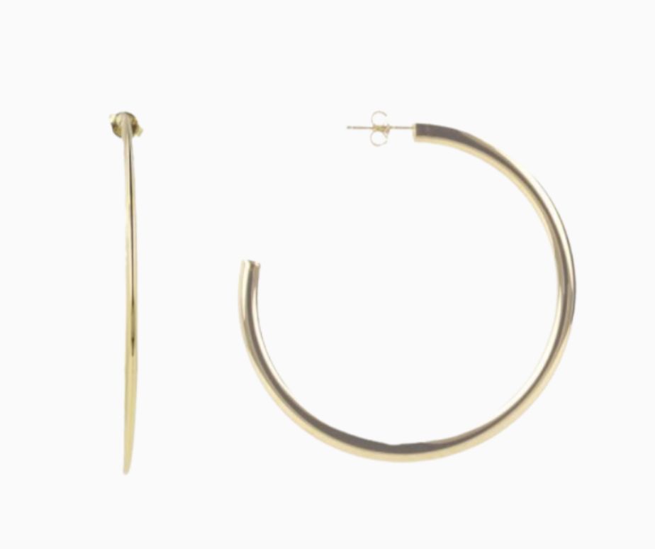 Classic oorbellen creool rond L - Lott