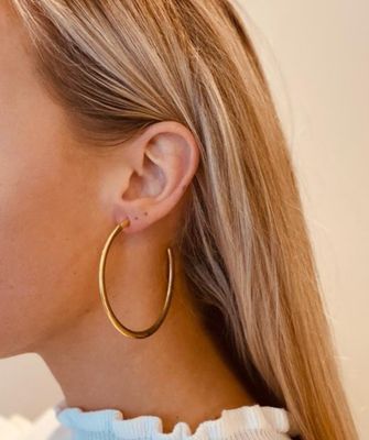 Classic oorbellen creool rond L - Lott