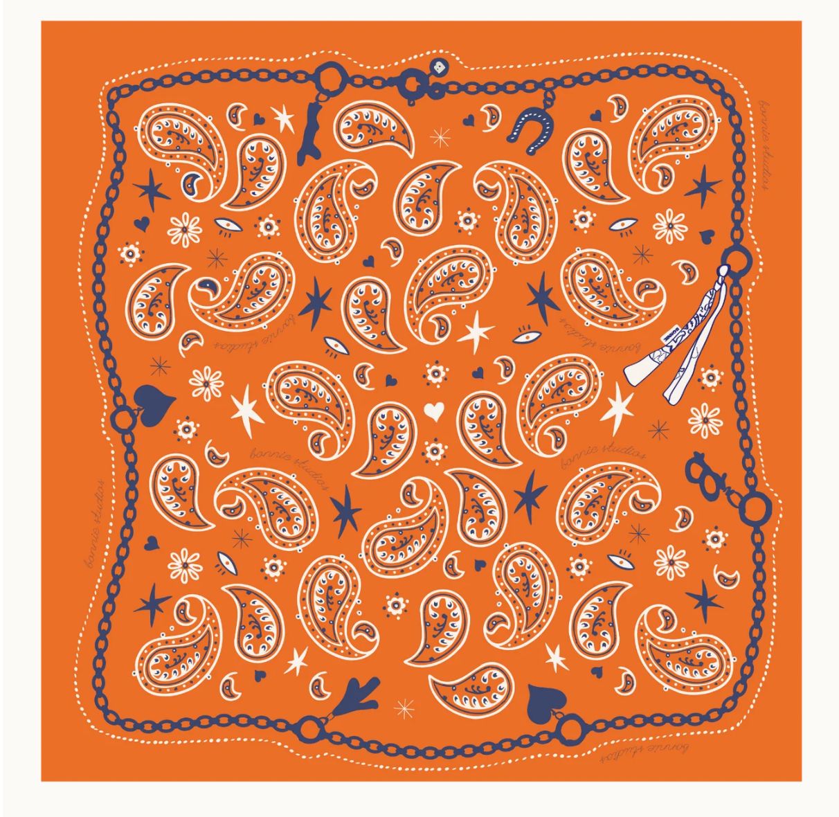 bonnie scarf - orange &amp; roze  - bonnie studios, Colour: orange