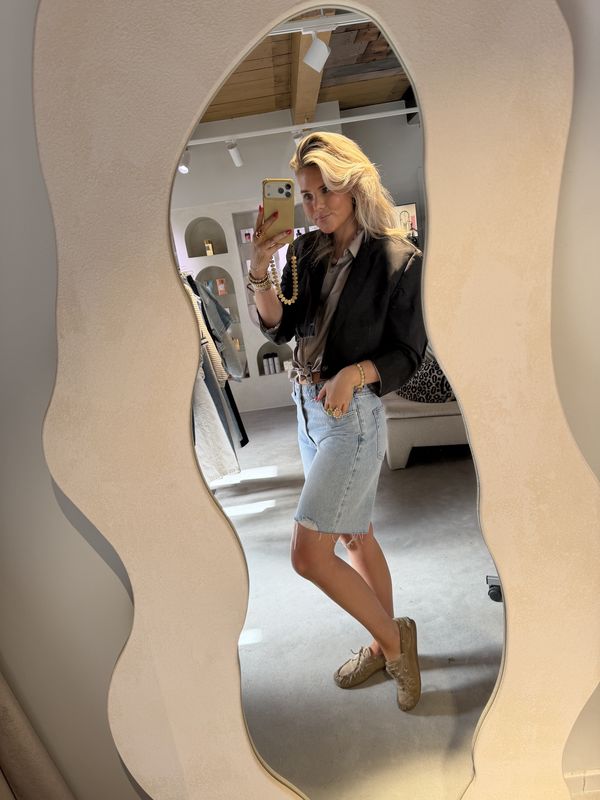 Loose fit Jorts damaged - Blue - Catwalk Junkie