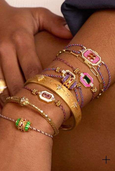 fuchsia trefle bohemę armband - mya bay