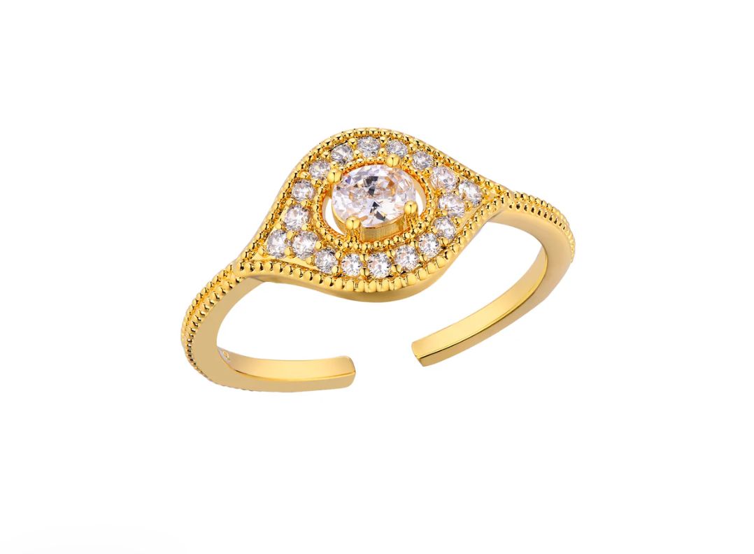 white majestic eye ring - mya bay