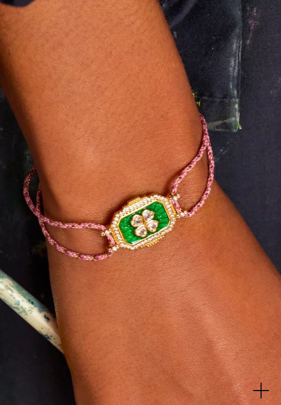 green truffle boheme armband - mya bay