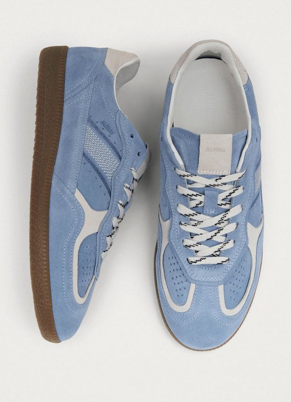 Rife comflower blue cream leather sneakers - alohas