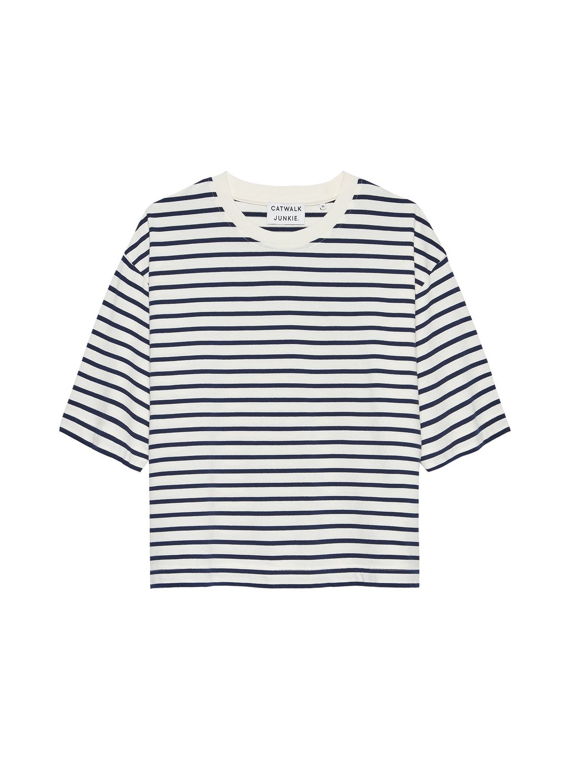 Loose fit striped T-shirt-  Navy Blazer - catwalk junkie
