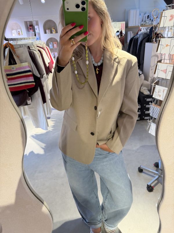 Oversized check Blazer - Coffe Bean -  Catwalk junkie