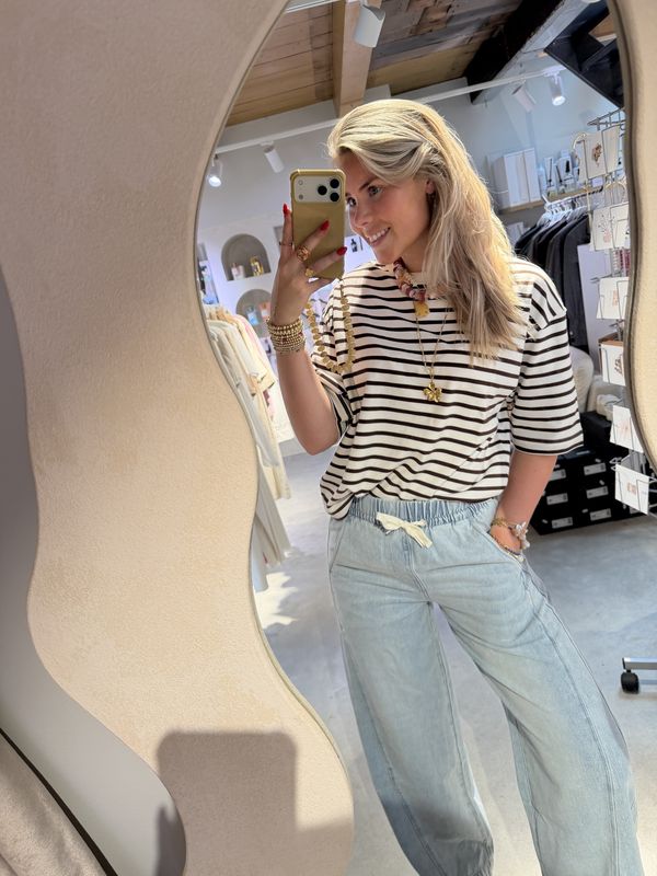 Loose fit striped T-shirt - Rockey Road  - Catwalk junkie
