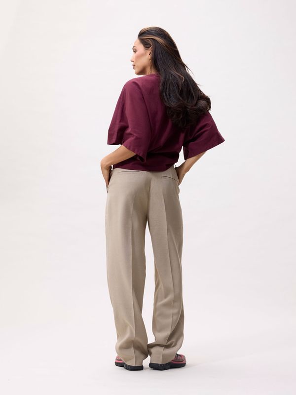 Check tapered trousers - Coffee Bean - Catwalk junkie