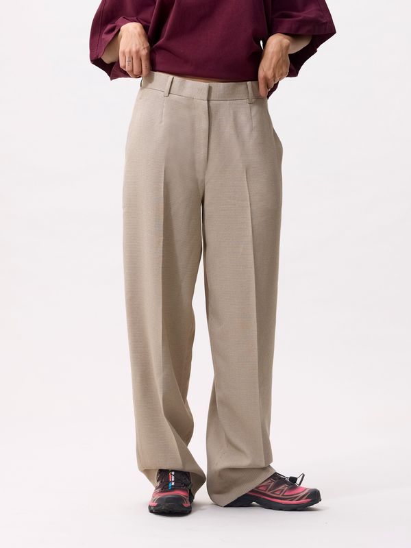 Check tapered trousers - Coffee Bean - Catwalk junkie
