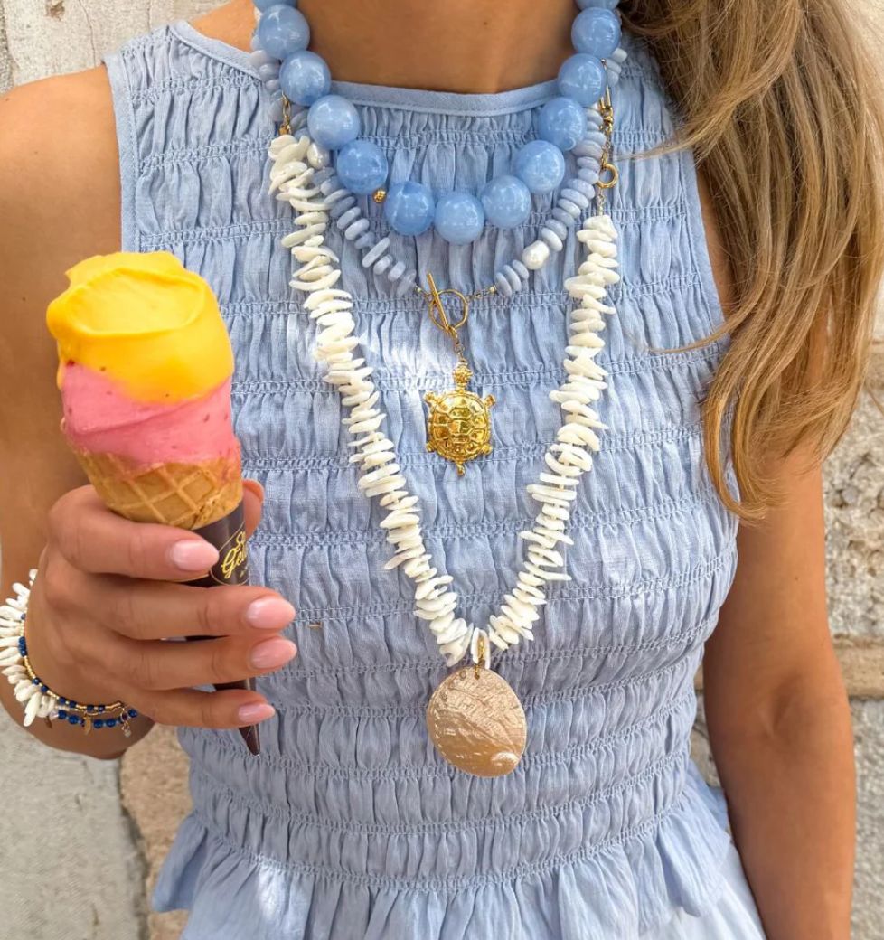 nova ketting light blue - le veer