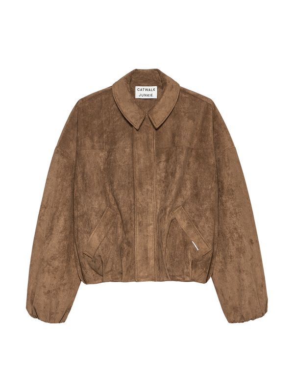Faux suede jacket canyon clay - catwalk junkie