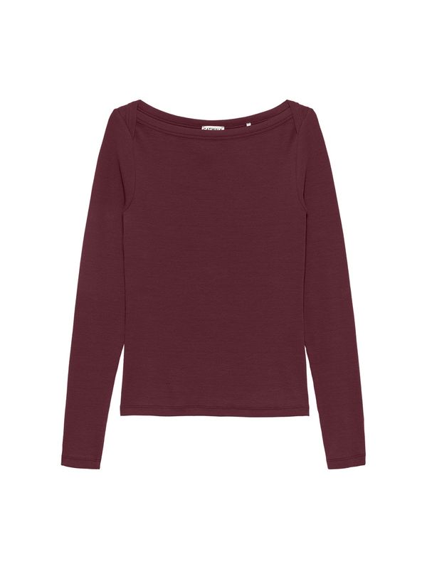 boatneck rib long sleeve merlot - catwalk junkie