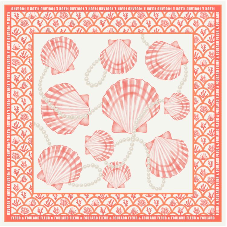 scarf coral - fleur &amp; foulard
