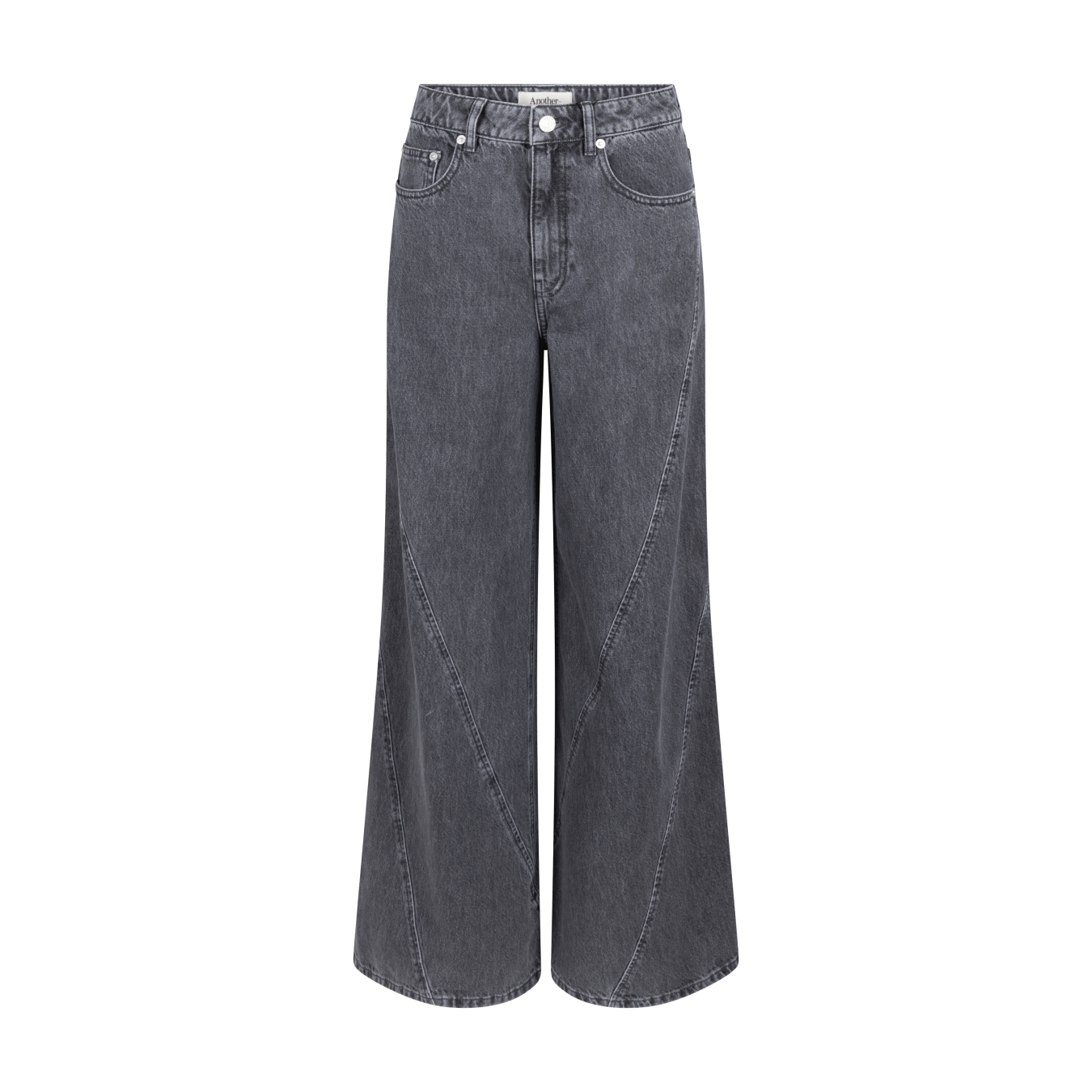 Moore denim wide pants dark grey - another label