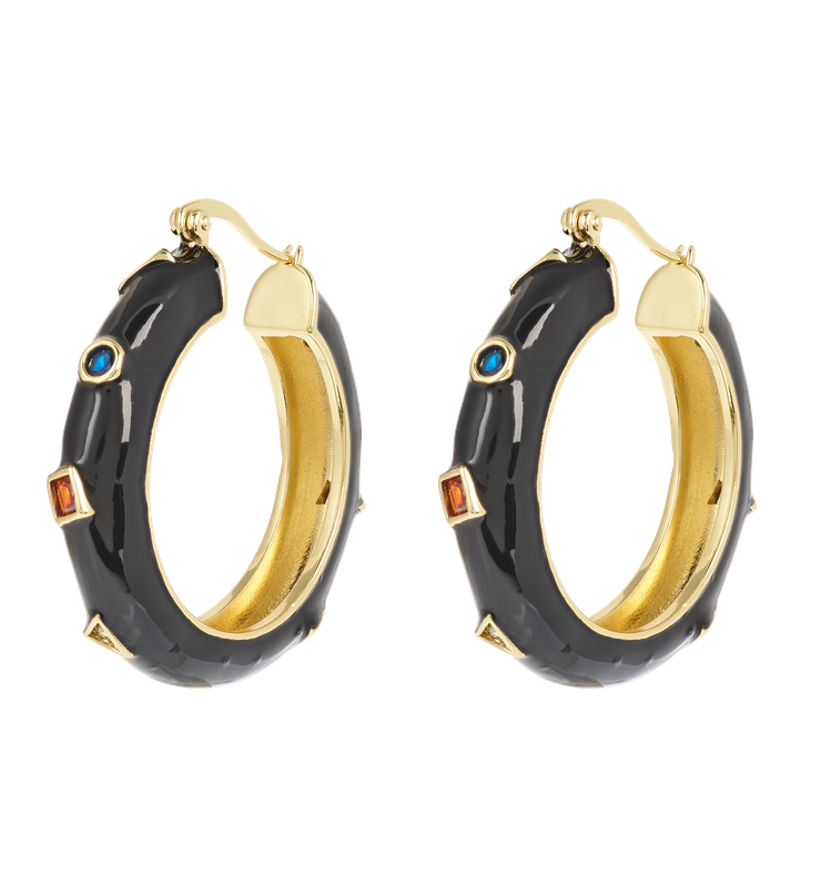 Retro Prism Hoop Earrings - Anna+Nina