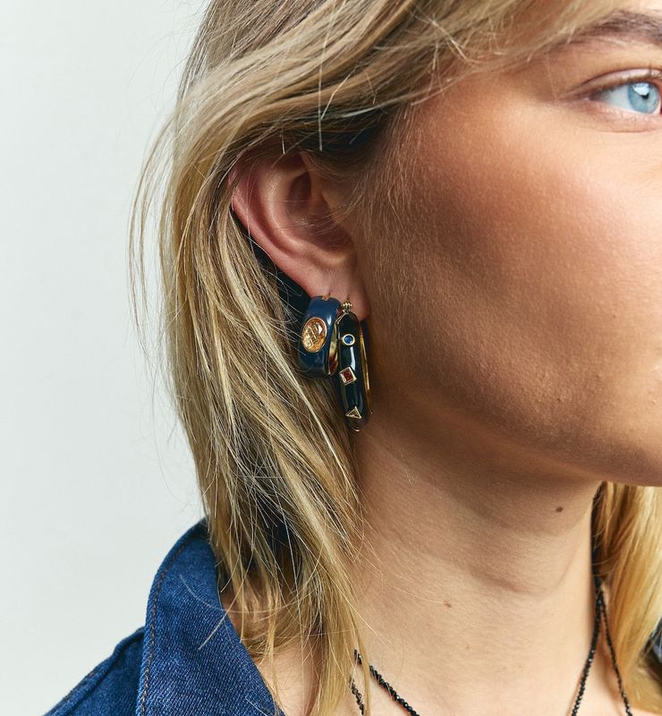 Retro Prism Hoop Earrings - Anna+Nina