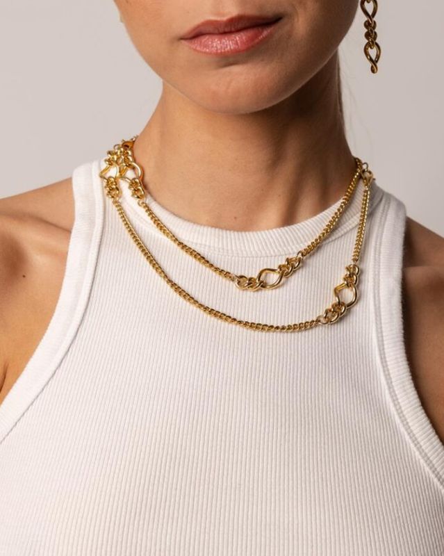 dita multi gourmet gold necklace - souvenirs de pomme