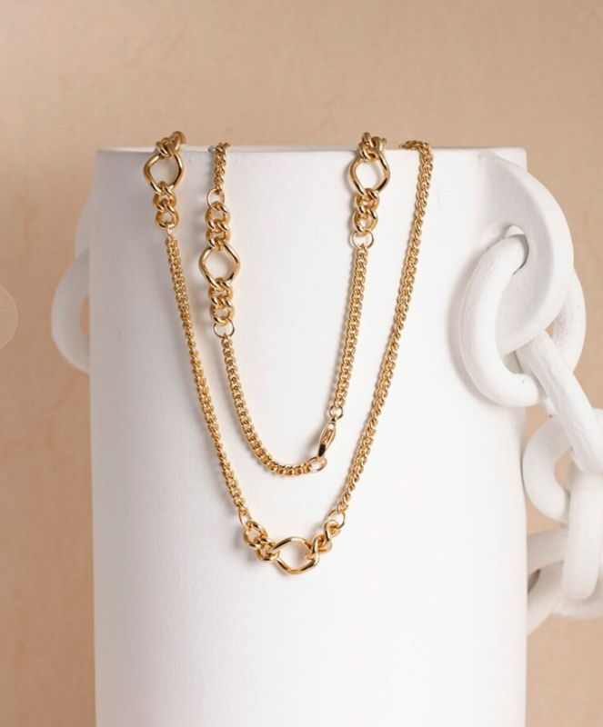 dita multi gourmet gold necklace - souvenirs de pomme