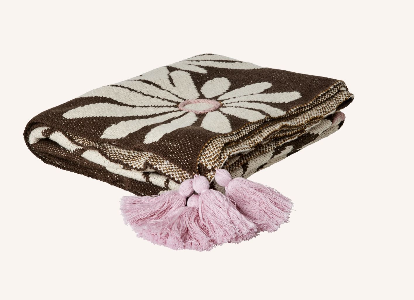 cotton blanket brown - rice
