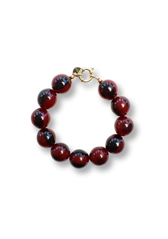 Wilma burgundy marble bracelet - bonnie studios
