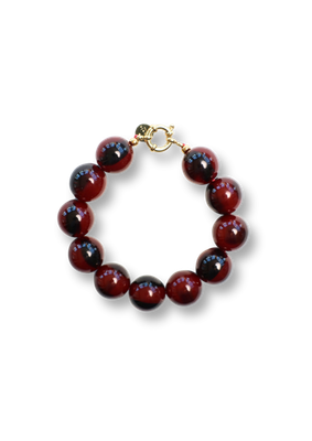 Wilma burgundy marble bracelet - bonnie studios