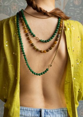 bobby forest green necklace - bonnie studios