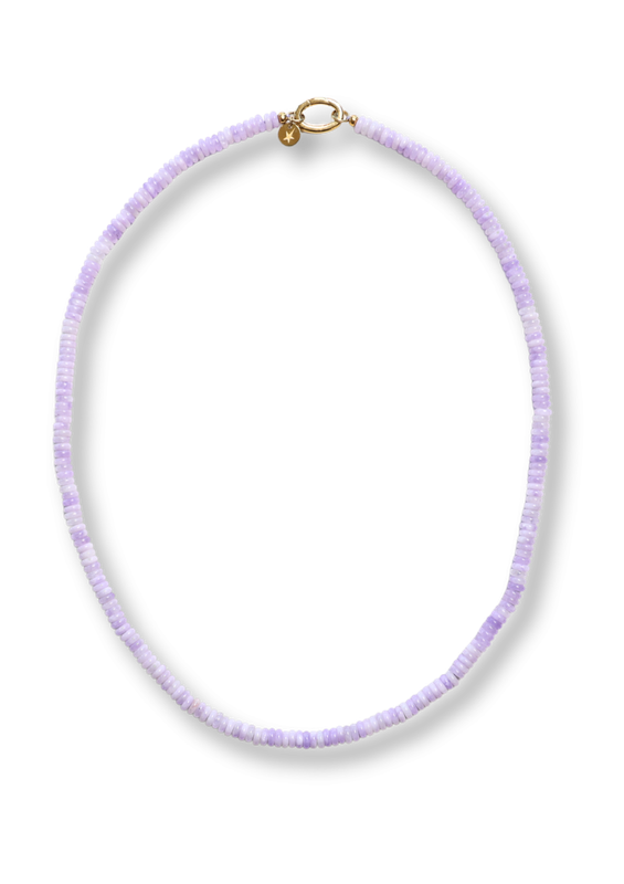 Roger lavender long necklace - bonnie studios