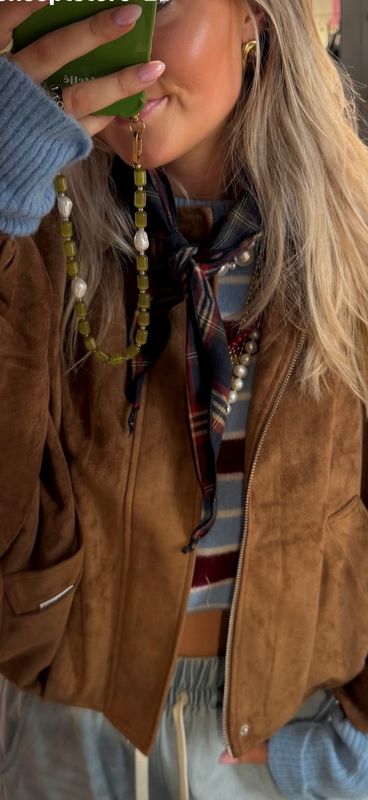 Plaid scarf - -Dark Blue - Bonnie studios