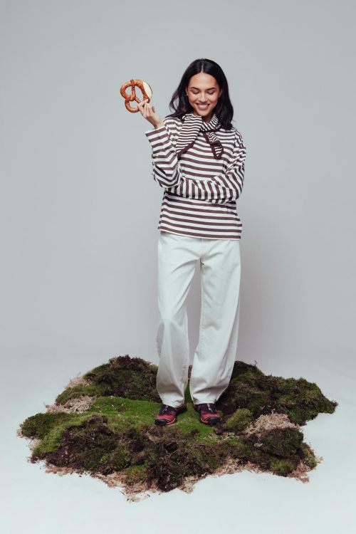 Striped long Sleeve - Coffee Bean - Catwalk Junkie