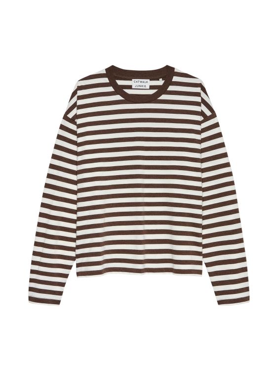 Striped long Sleeve - Coffee Bean - Catwalk Junkie
