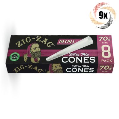 Zig Zag Ultra Thin Cones | Mini 70&#39;s | 8 Cones Each | + 2 Free Tubes