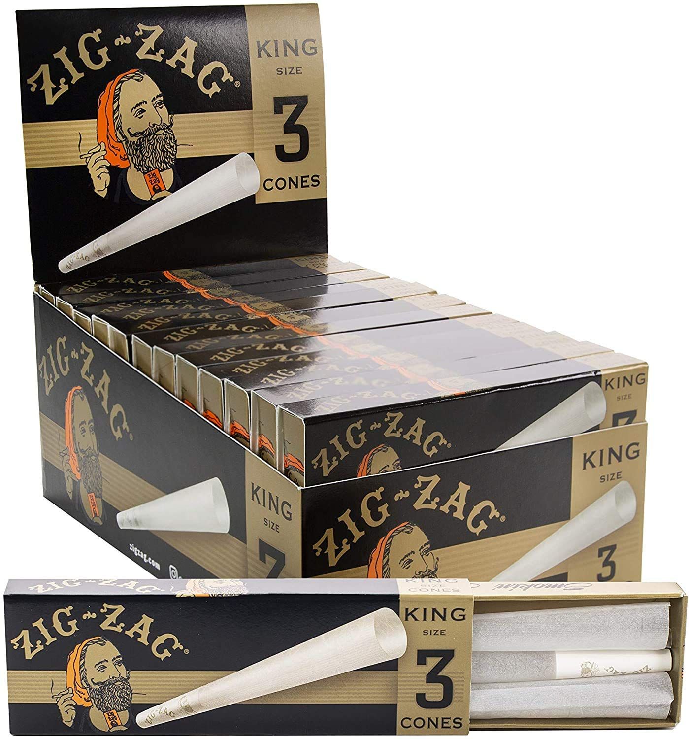 Zig-Zag Ultra Thin Cones 3 pack