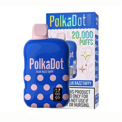 Polka dot blue razz taffy 0% nicotine