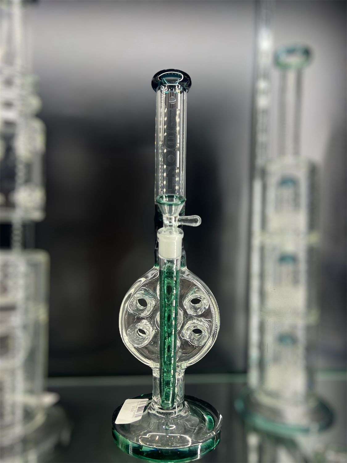 aLeaf 14&quot;Curved  Neck Recycler Bong with Sculpted Chamber