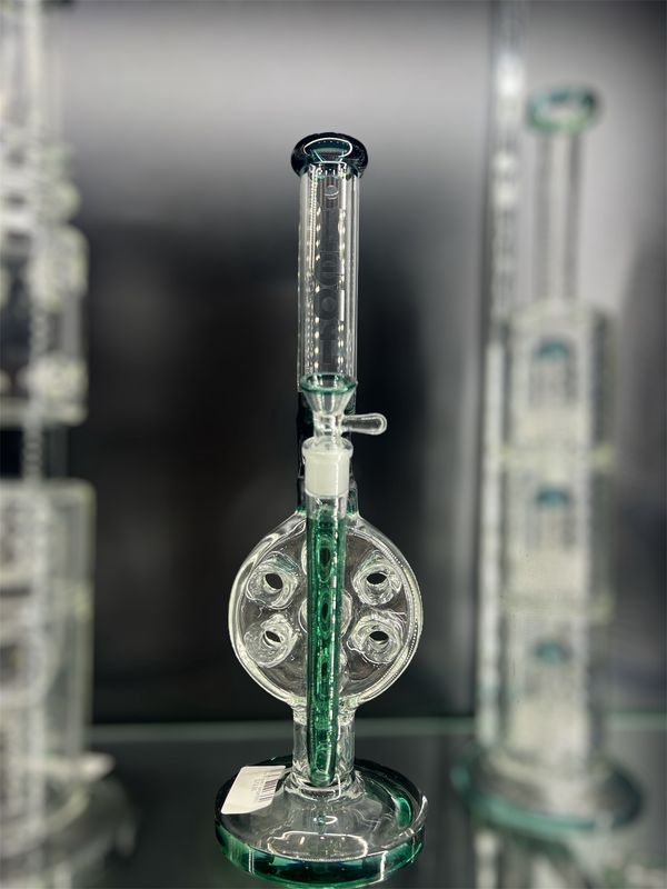 aLeaf 14&quot;Curved  Neck Recycler Bong with Sculpted Chamber