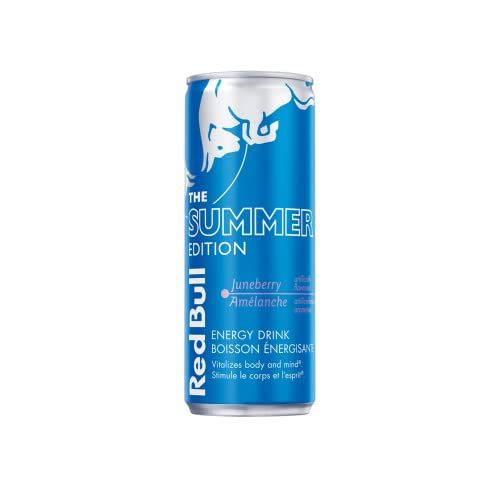 Red Bull Sea Blue Edition Energy Drink  Juneberry  80mg Caffeine  8.4 fl oz Can